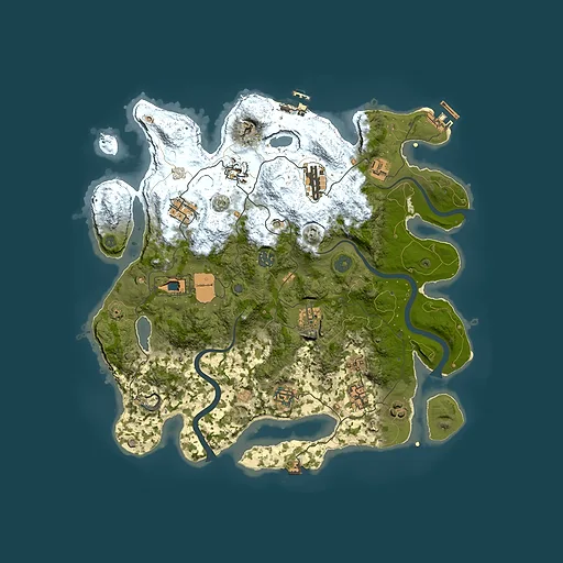 Rust map seed 1118007665, 3750x3750m top-down preview