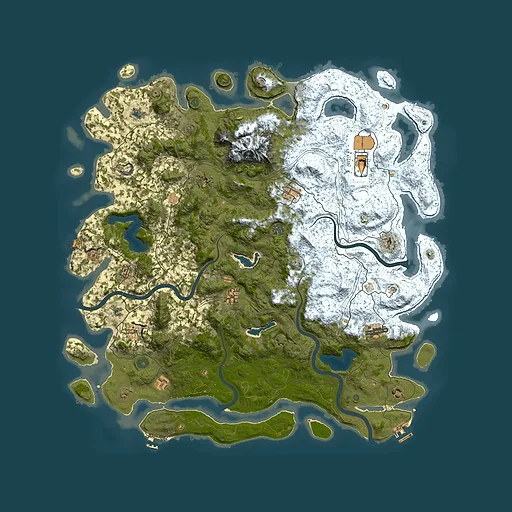 Rust map seed 656594497, 5350x5350m top-down preview