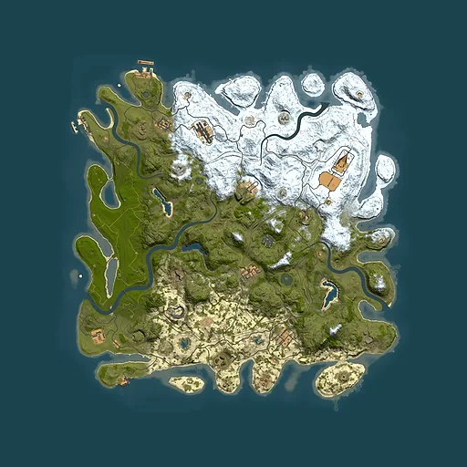 Rust map seed 1239205116, 4600x4600m top-down preview