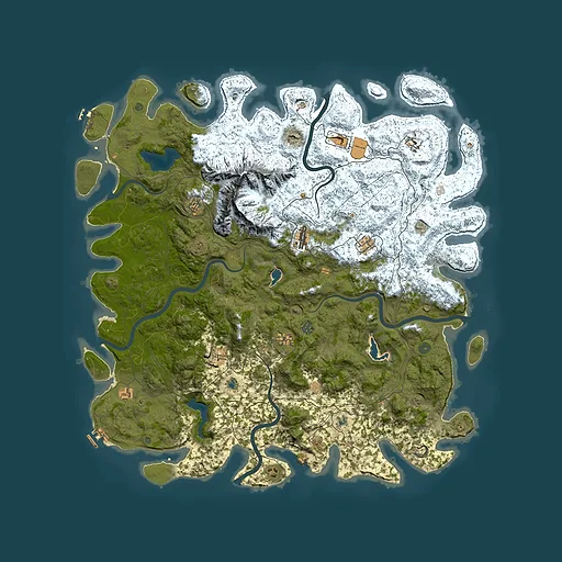 Rust map seed 1992016657, 5800x5800m top-down preview