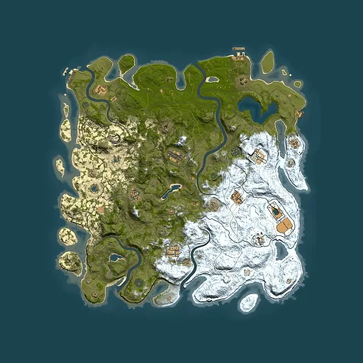 Rust map seed 703455573, 4850x4850m top-down preview