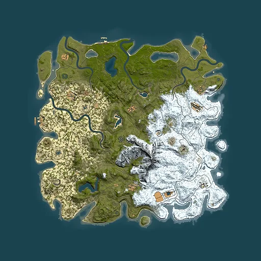 Rust map seed 1390406507, 5450x5450m top-down preview