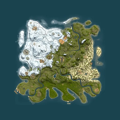 Rust map seed 956522000, 4450x4450m top-down preview
