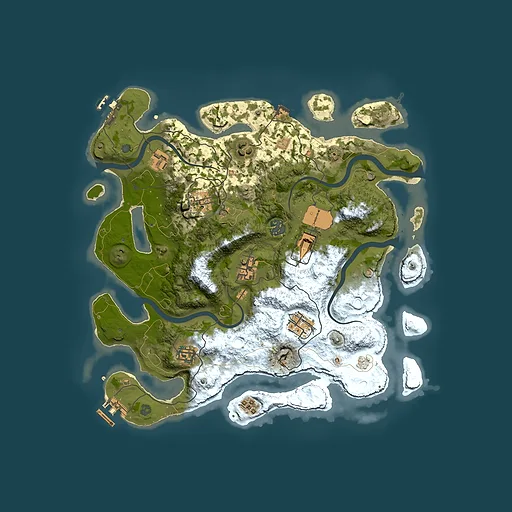 Rust map seed 121548580, 3600x3600m top-down preview