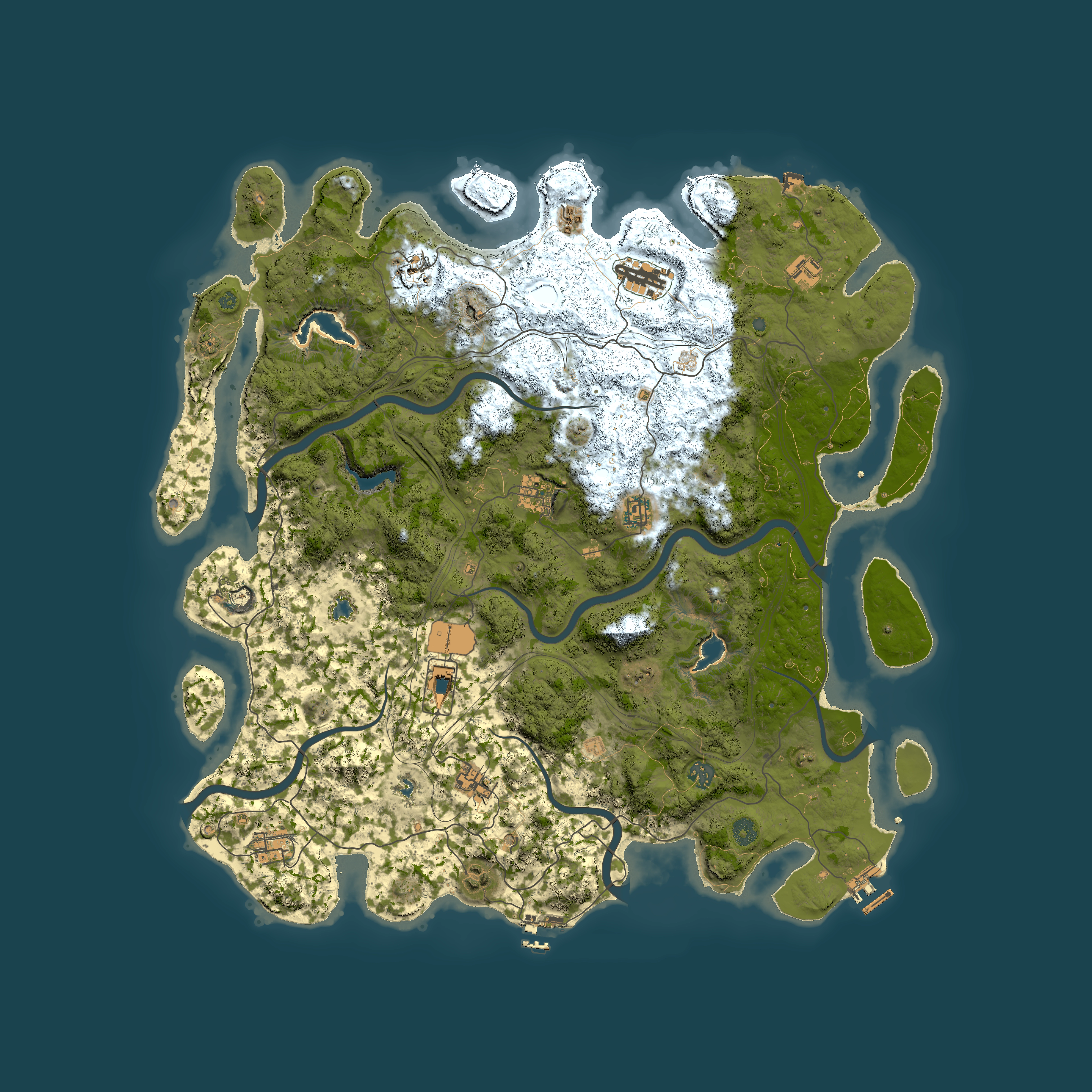 Full top-down render of Rust map seed 1539838753, 4900x4900m