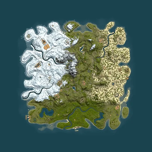 Rust map seed 424084781, 5500x5500m top-down preview