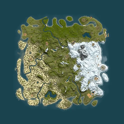 Rust map seed 2116495365, 5700x5700m top-down preview