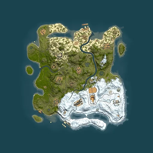 Rust map seed 923102057, 3850x3850m top-down preview
