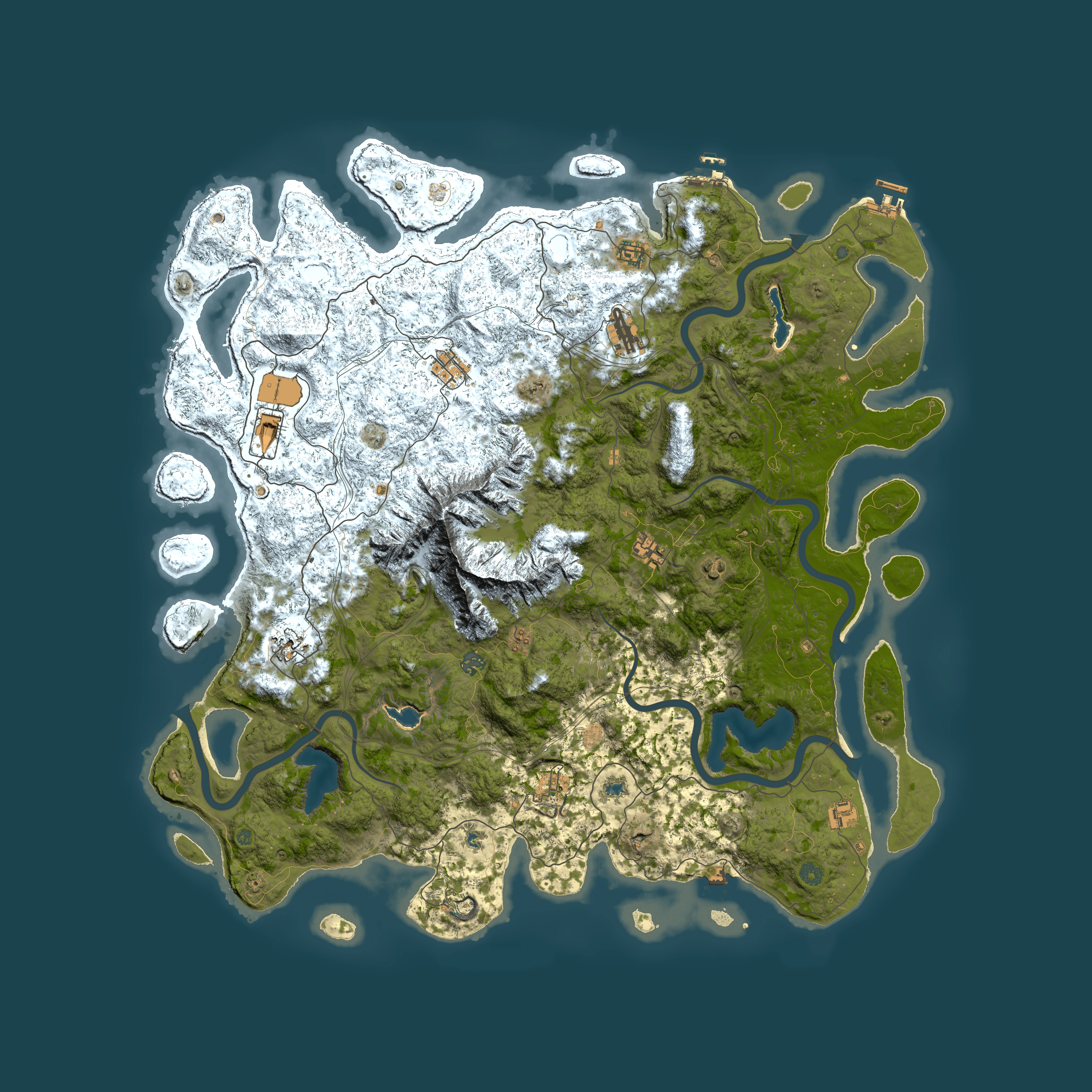 Full top-down render of Rust map seed 403507280, 5500x5500m