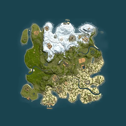 Rust map seed 1483876531, 3650x3650m top-down preview