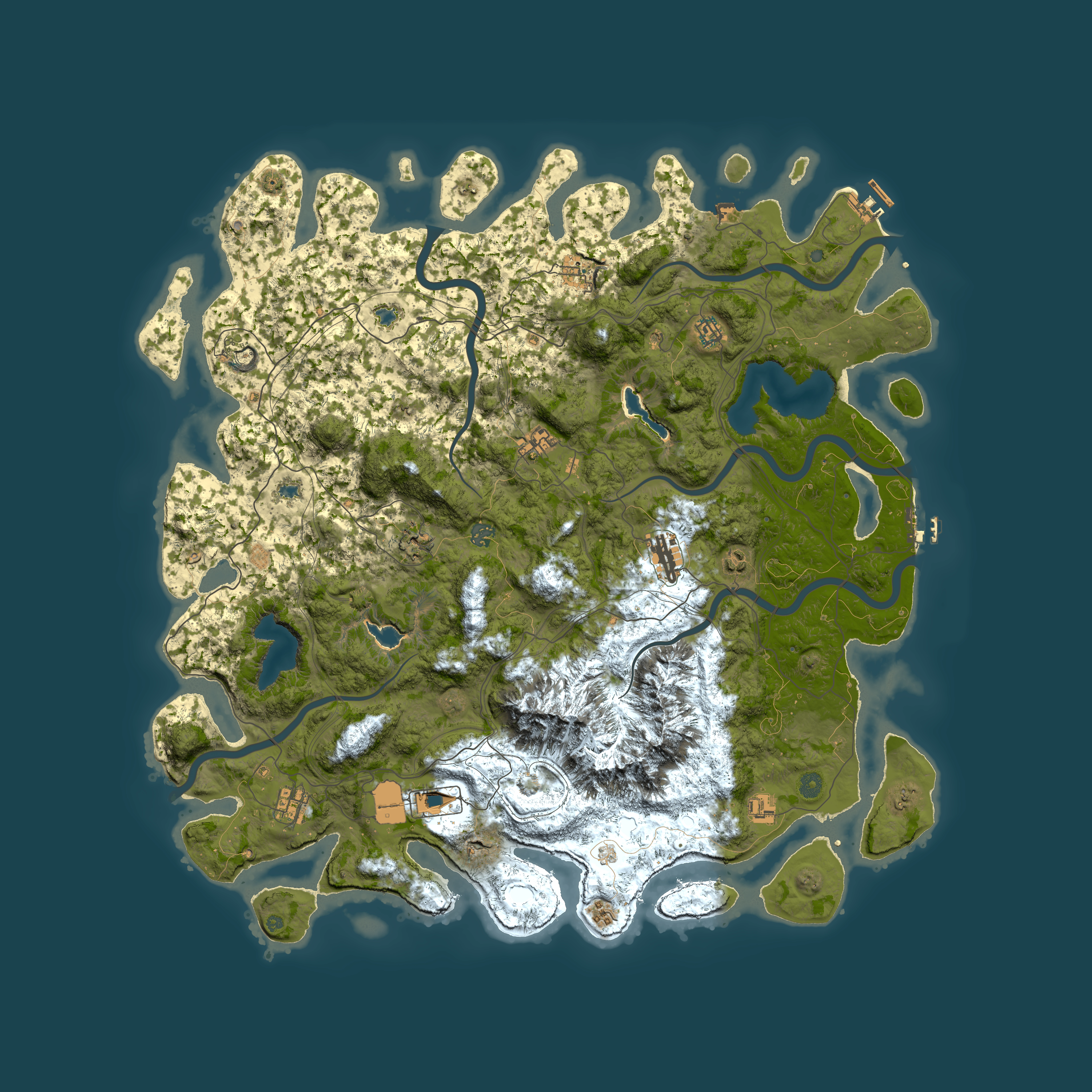 Full top-down render of Rust map seed 1299327686, 5300x5300m