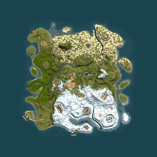 Rust map seed 694104471, 4000x4000m top-down preview