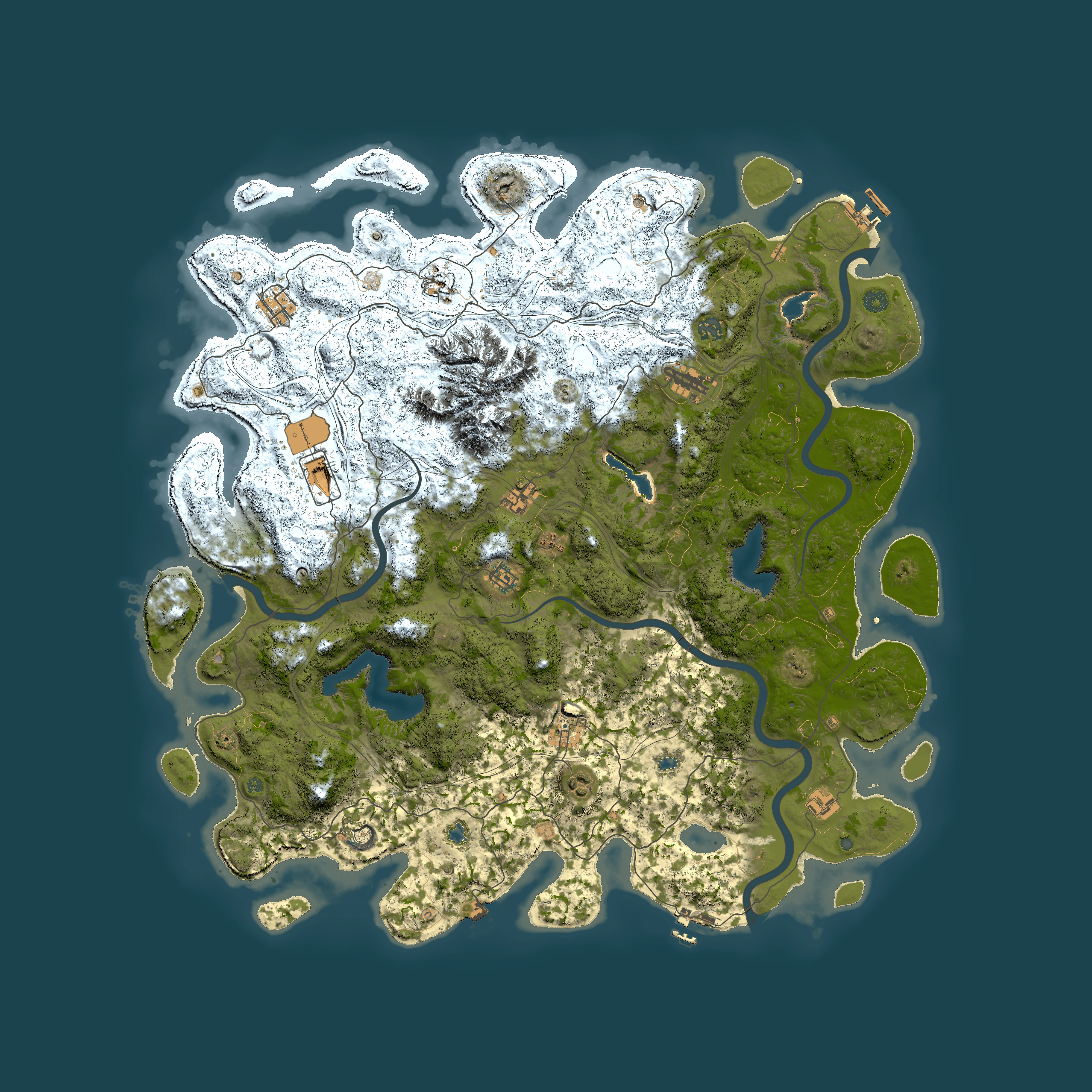 Full top-down render of Rust map seed 1496856515, 5300x5300m