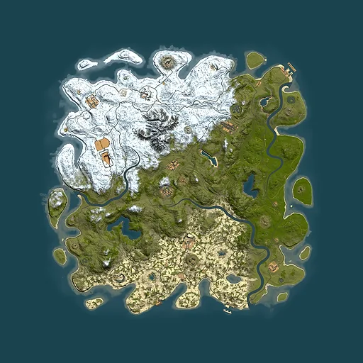 Rust map seed 1496856515, 5300x5300m top-down preview