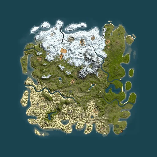 Rust map seed 832941761, 5300x5300m top-down preview
