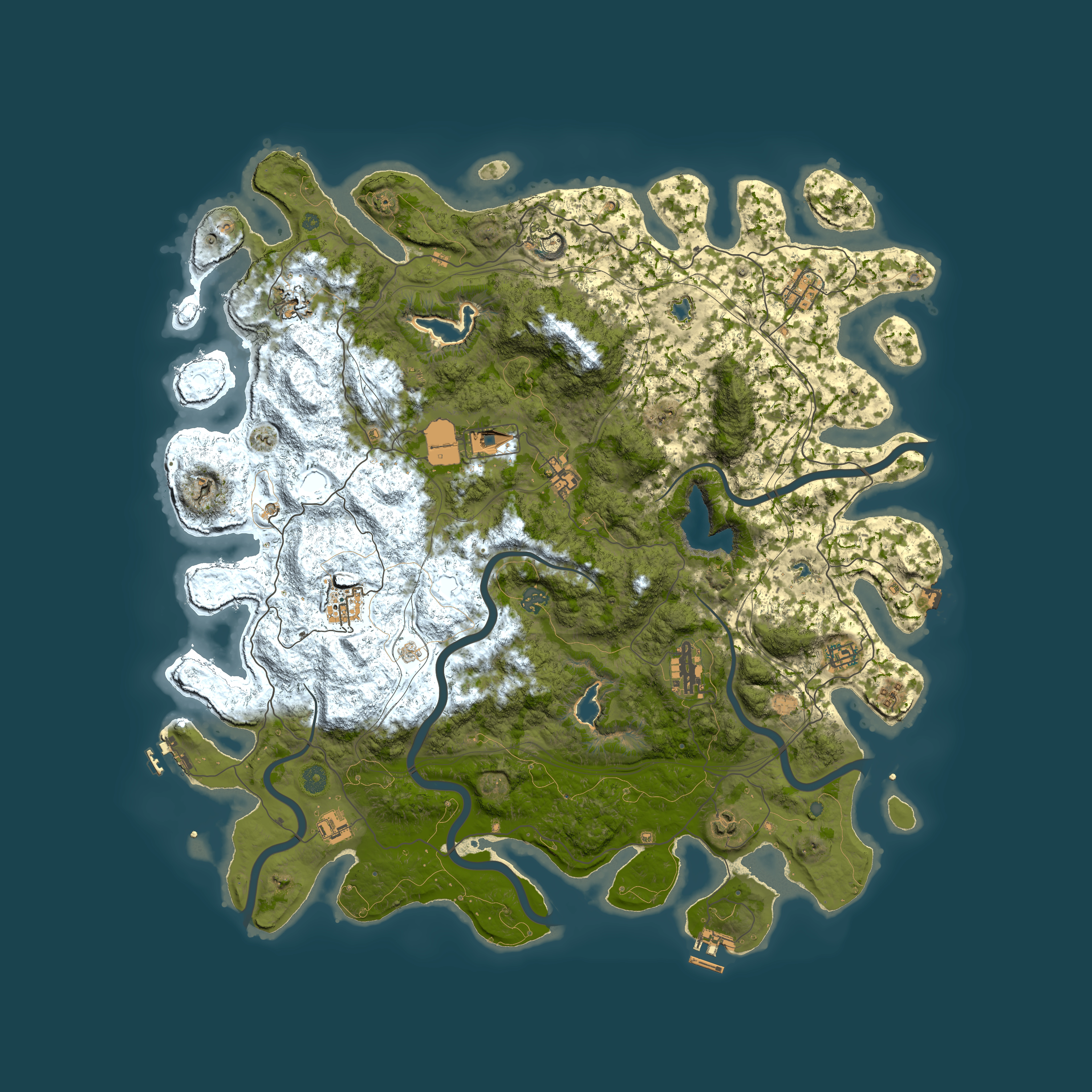 Full top-down render of Rust map seed 177952705, 4950x4950m