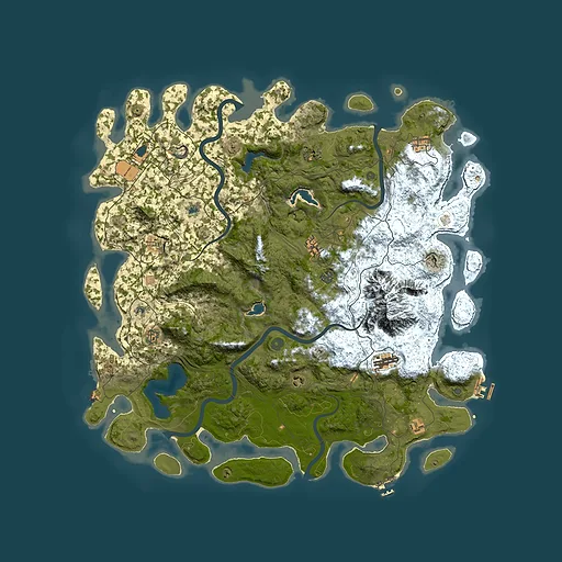 Rust map seed 1688737681, 5250x5250m top-down preview