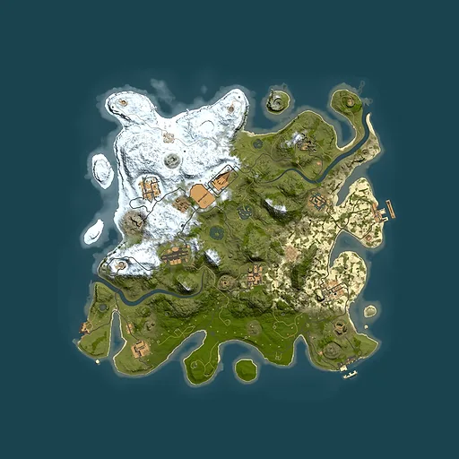 Rust map seed 1449398487, 3700x3700m top-down preview