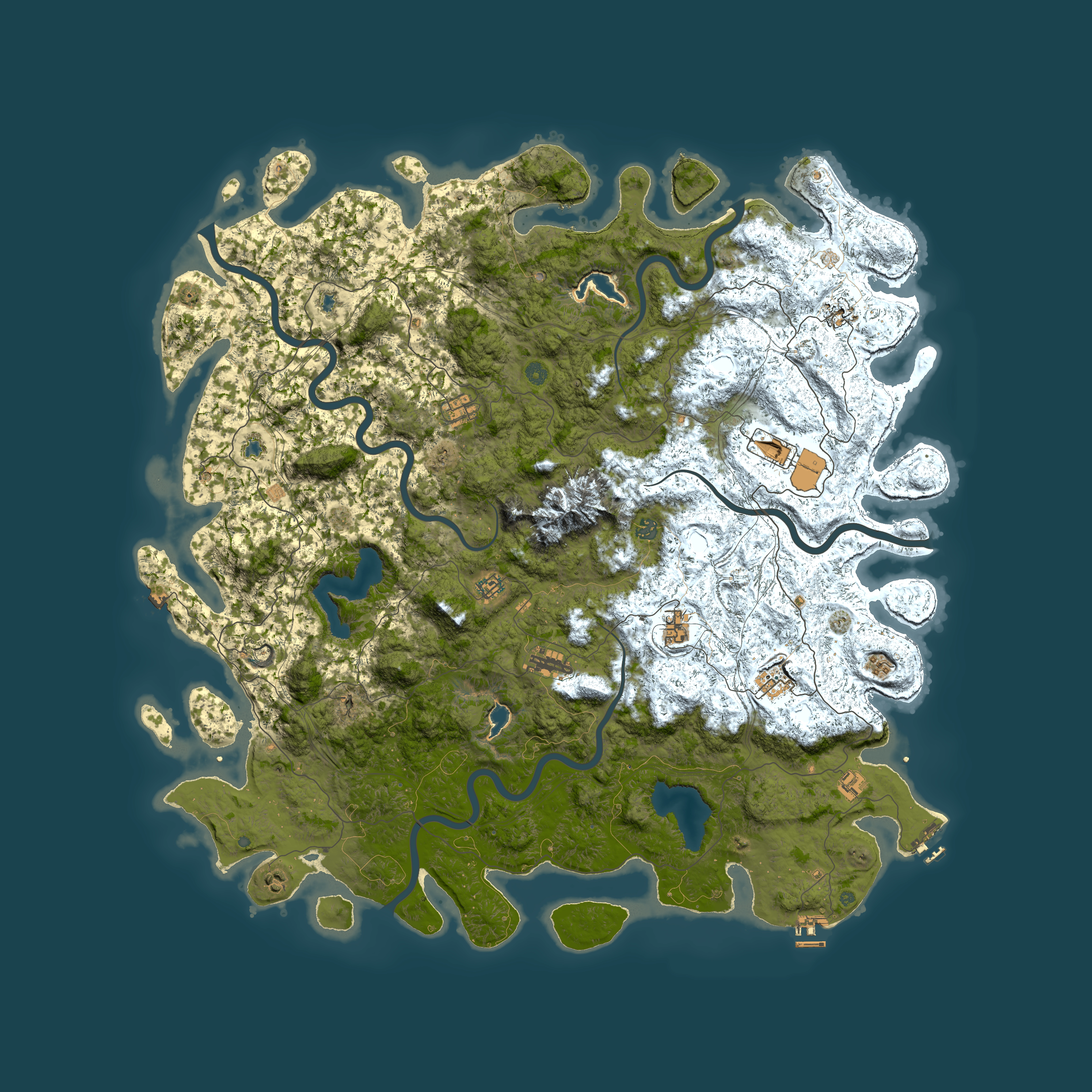 Full top-down render of Rust map seed 2127485692, 5900x5900m