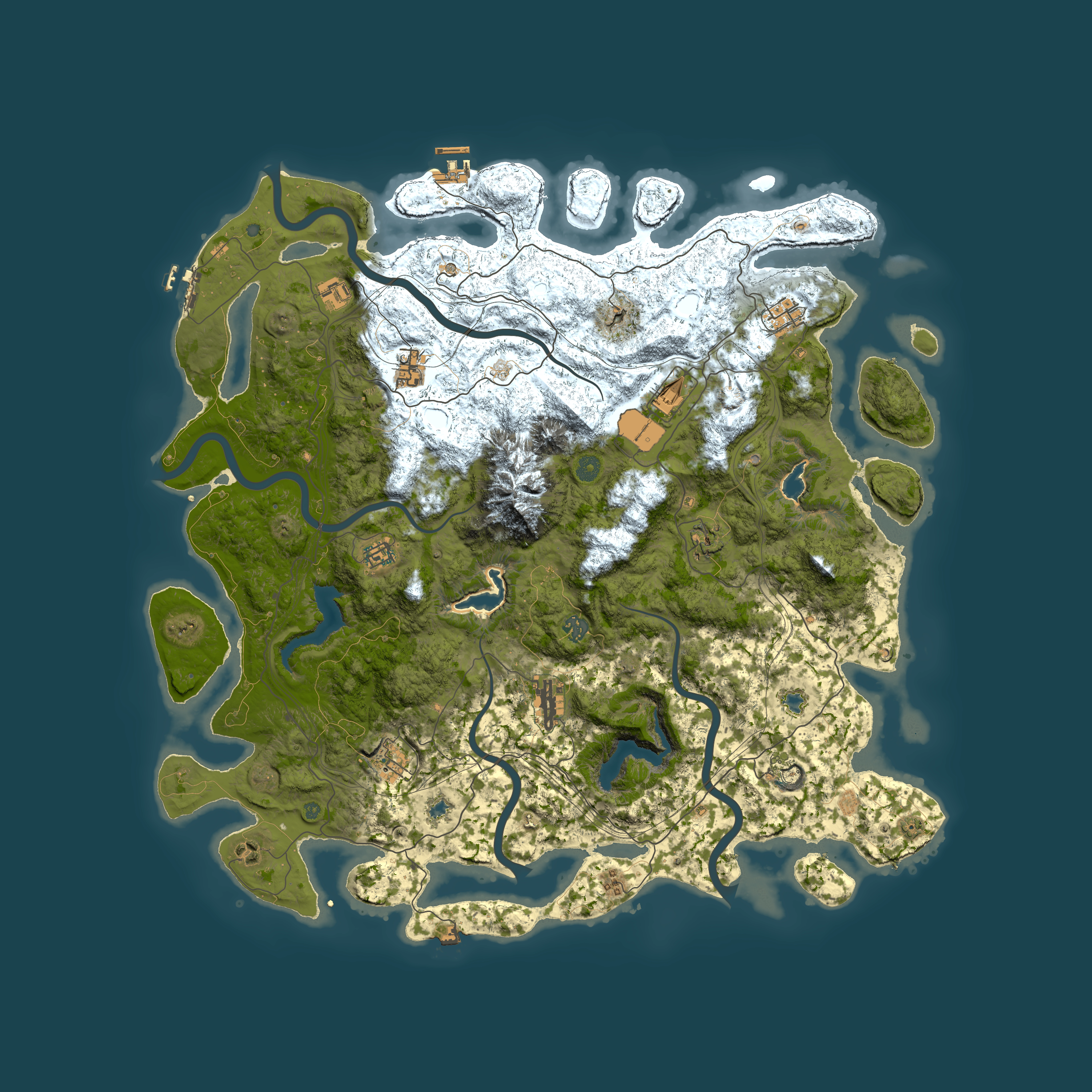 Full top-down render of Rust map seed 1135215210, 5150x5150m