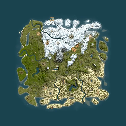 Rust map seed 1135215210, 5150x5150m top-down preview