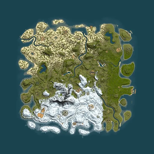 Rust map seed 1145509870, 5700x5700m top-down preview