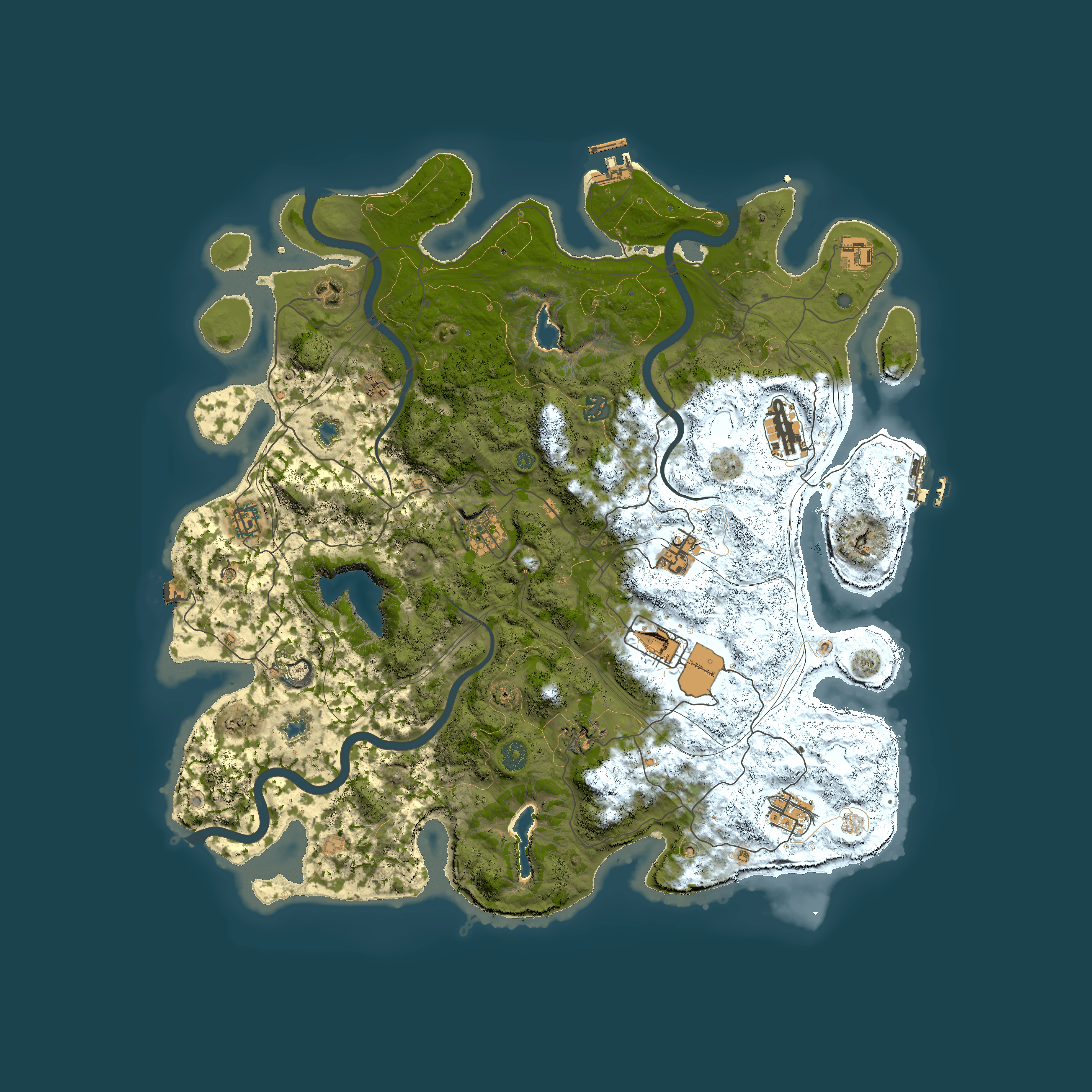 Full top-down render of Rust map seed 1442192367, 4500x4500m