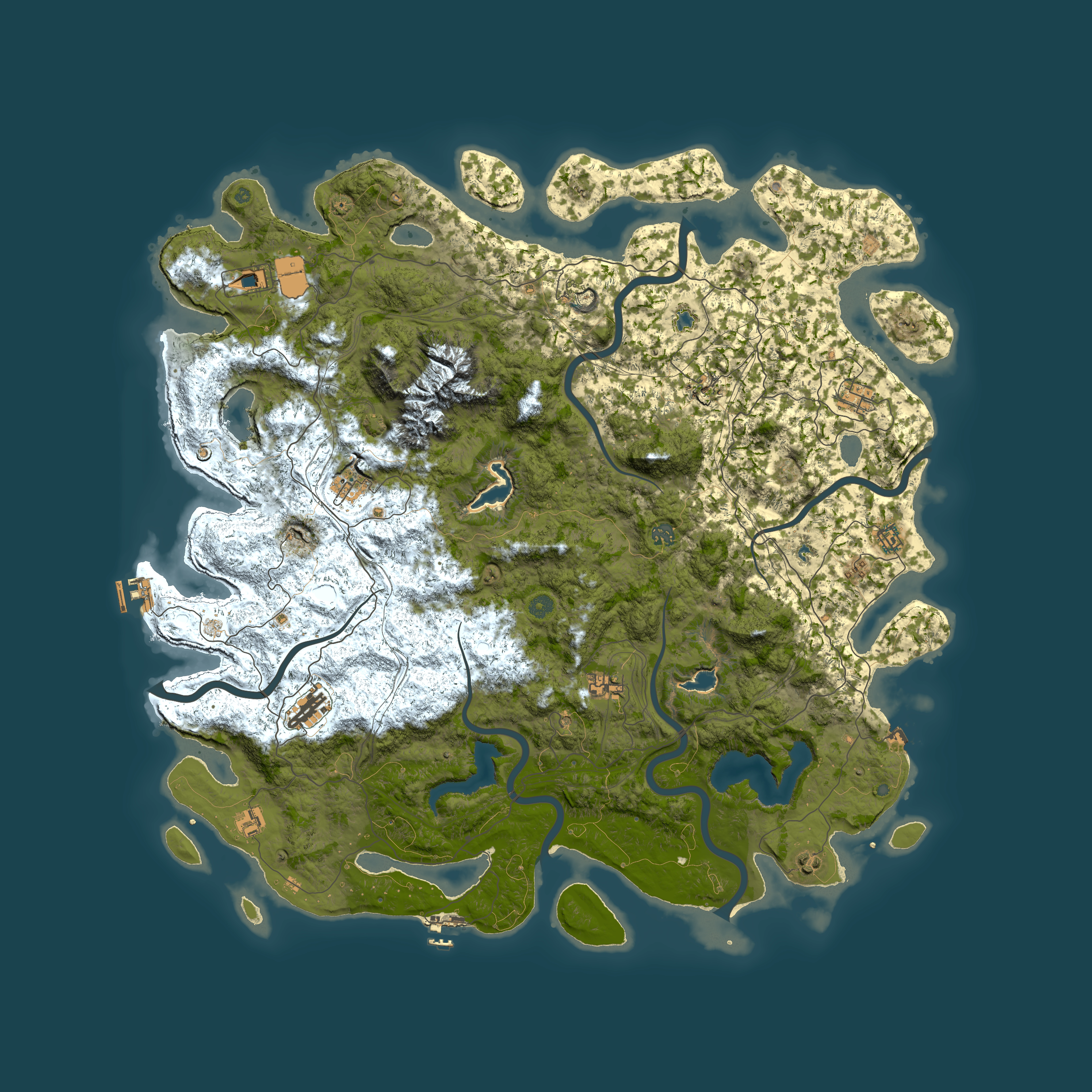 Full top-down render of Rust map seed 118201647, 5550x5550m