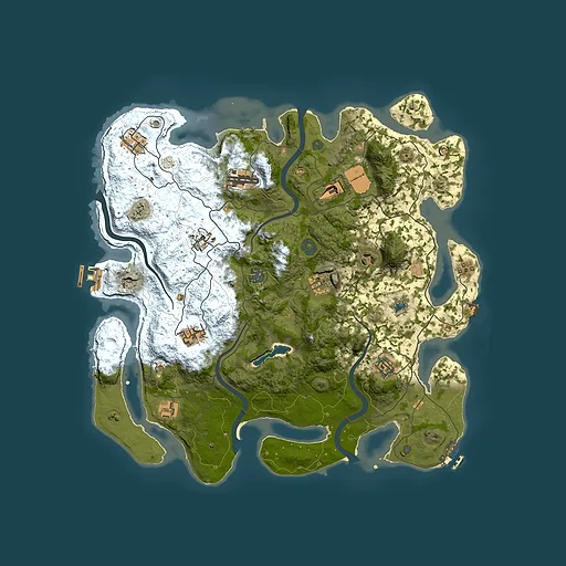 Rust map seed 1878708741, 4100x4100m top-down preview