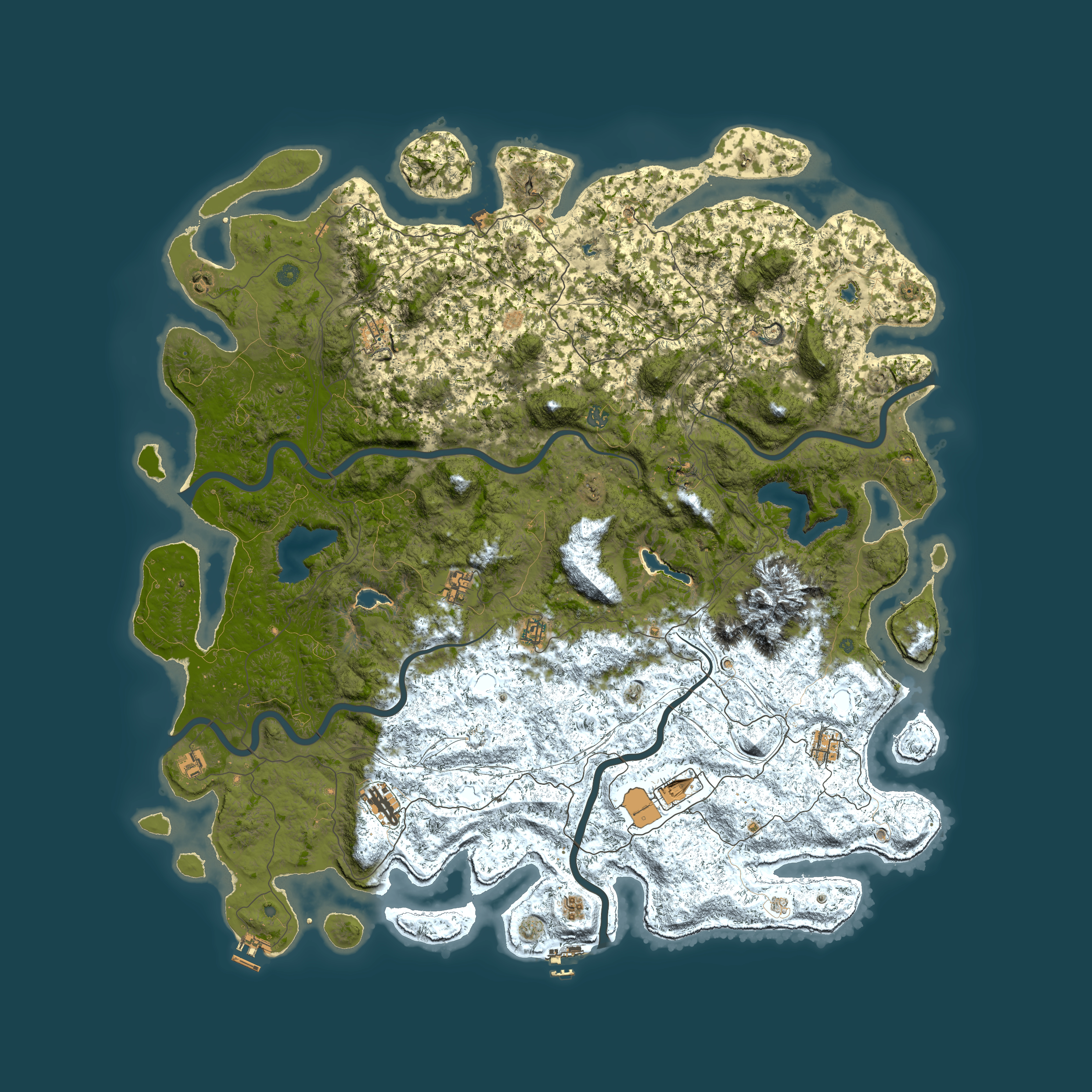 Full top-down render of Rust map seed 1409102403, 6000x6000m