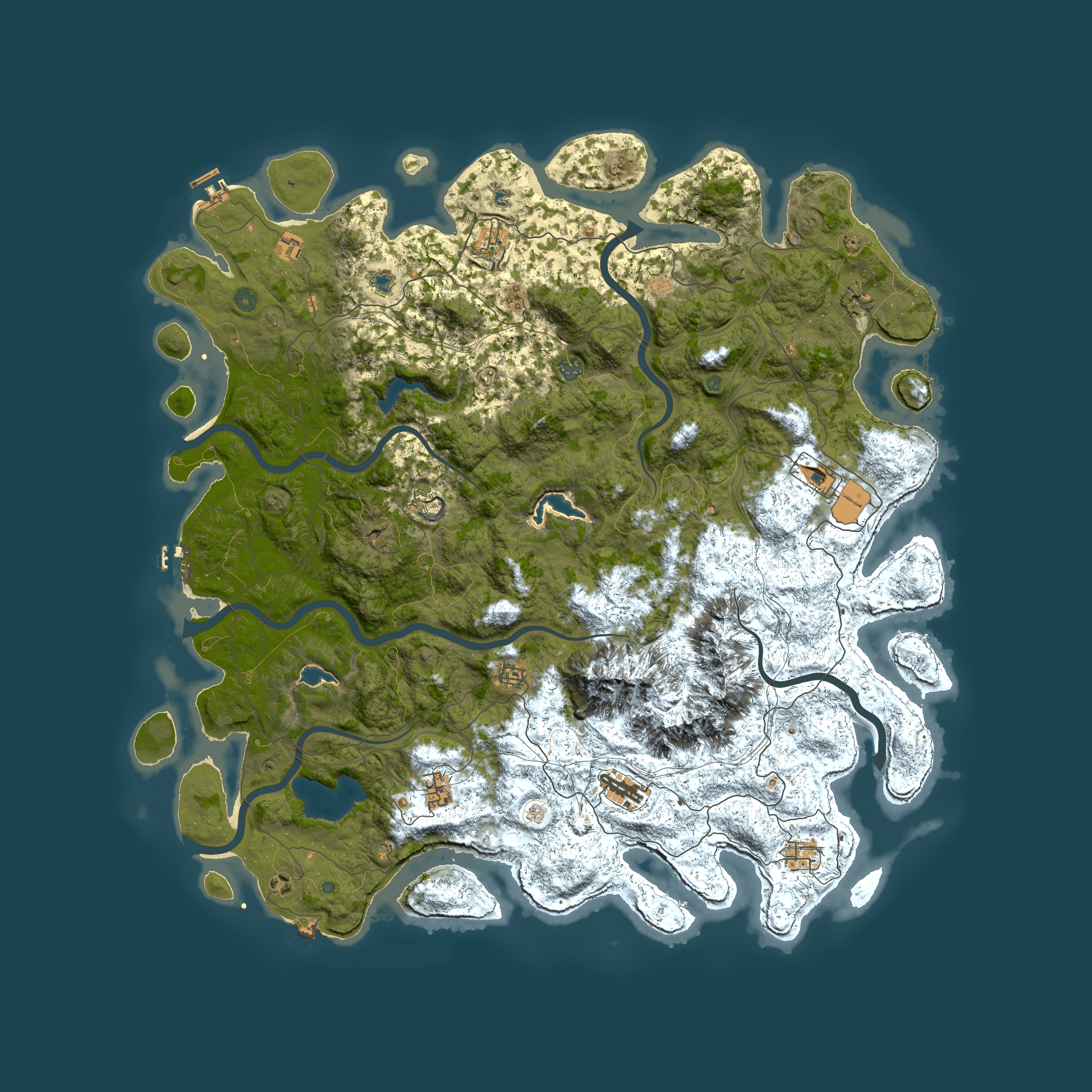 Full top-down render of Rust map seed 1532423511, 5600x5600m