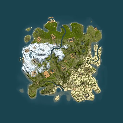 Rust map seed 625643282, 3700x3700m top-down preview