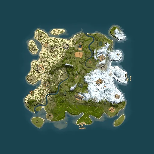 Rust map seed 1075318463, 3850x3850m top-down preview