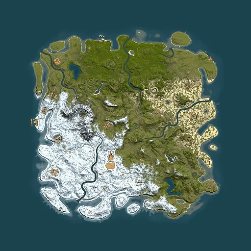 Rust map seed 1061407777, 6000x6000m top-down preview