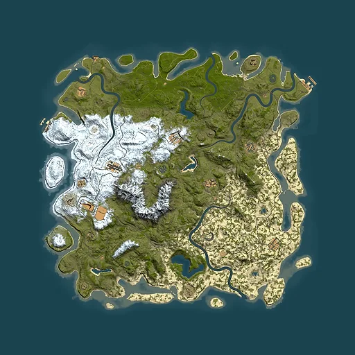 Rust map seed 2104801920, 5450x5450m top-down preview