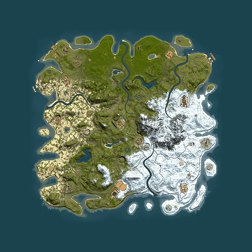 Rust map seed 1215482936, 5050x5050m top-down preview