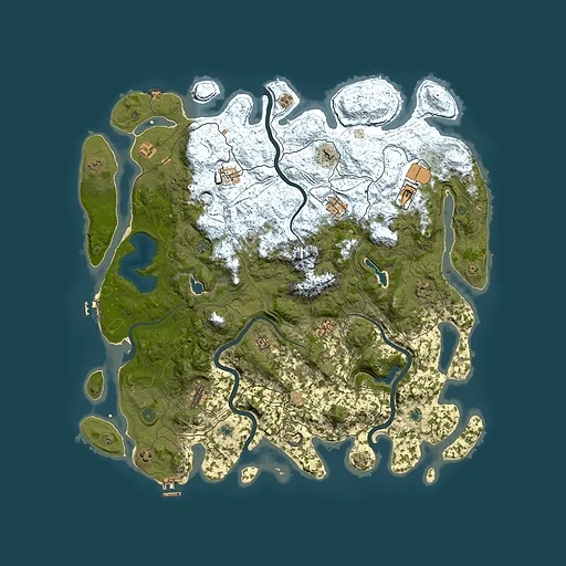 Rust map seed 284403447, 5150x5150m top-down preview
