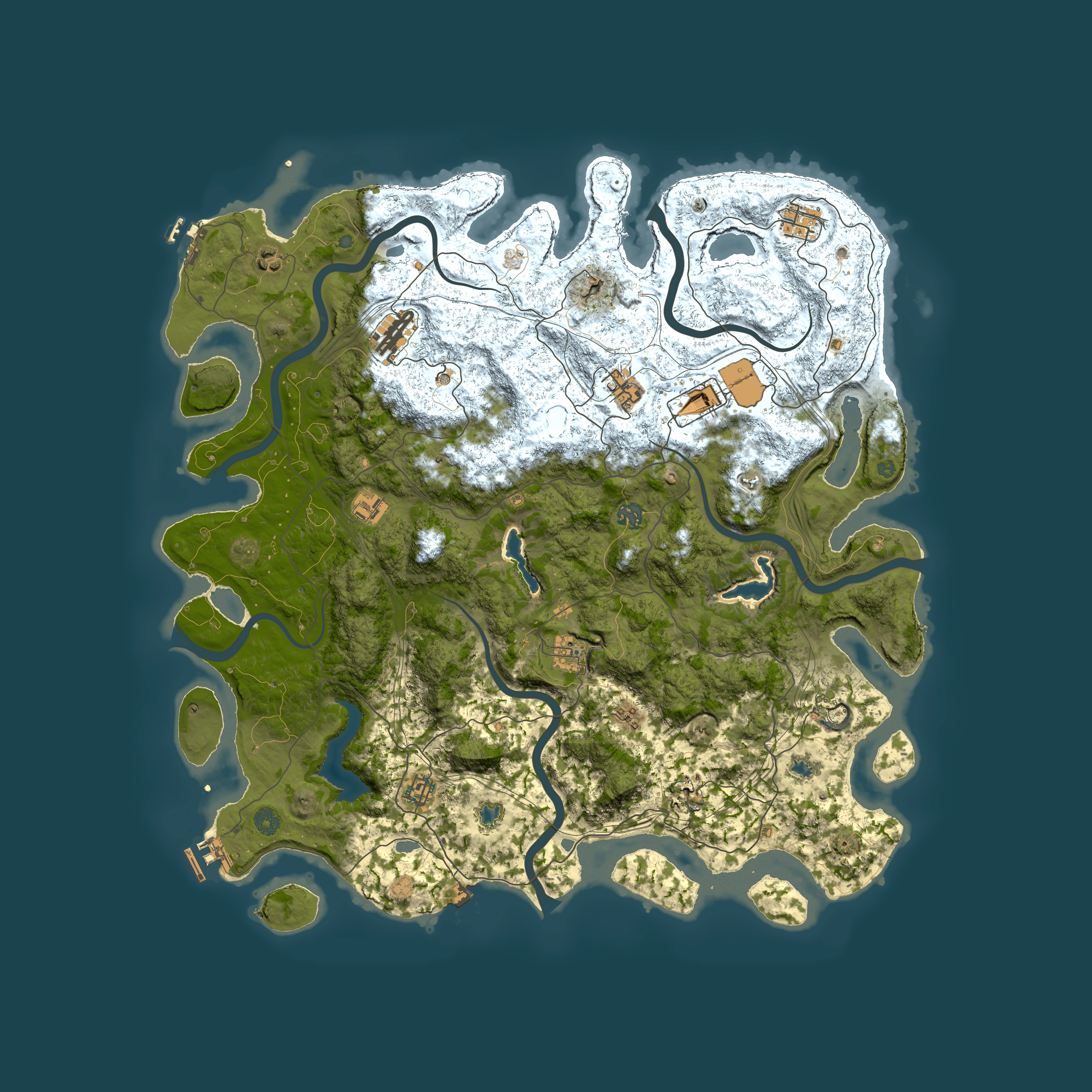 Full top-down render of Rust map seed 594814287, 4850x4850m
