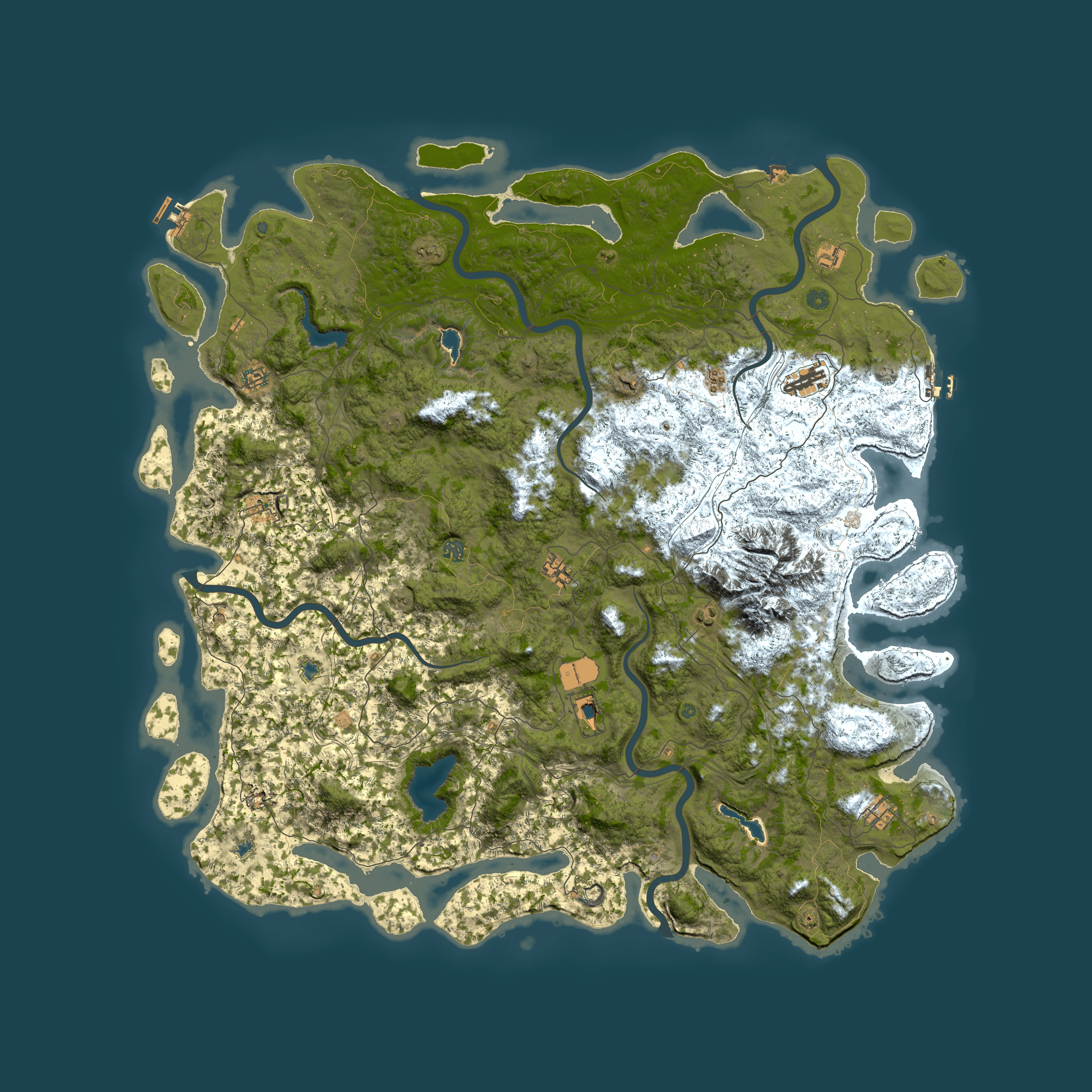 Full top-down render of Rust map seed 2078234031, 6000x6000m