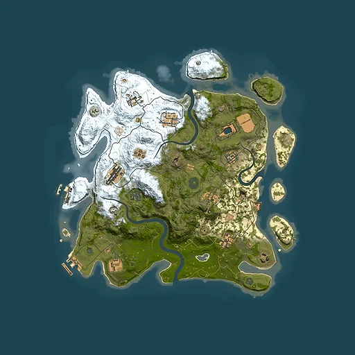 Rust map seed 1347159042, 3700x3700m top-down preview