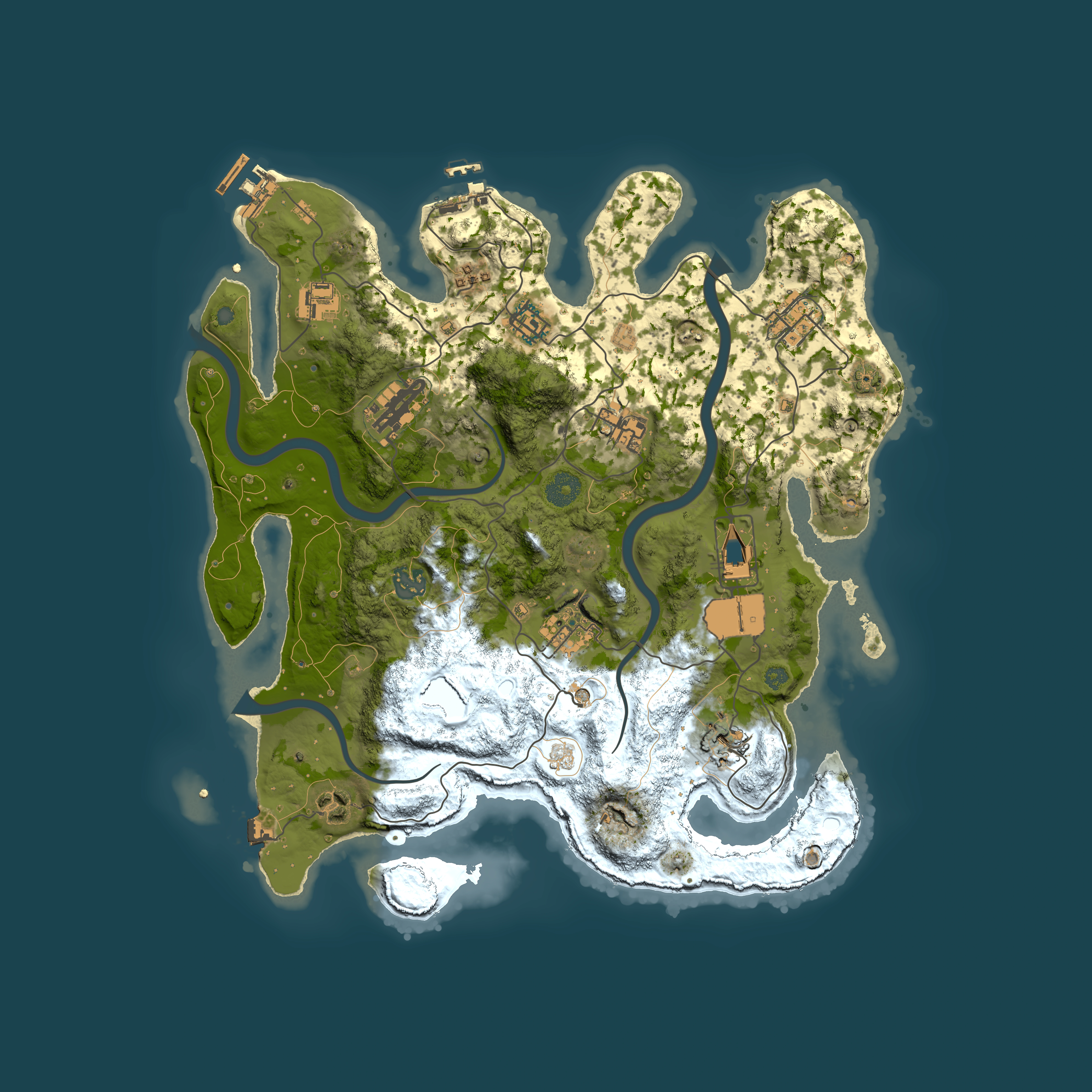 Full top-down render of Rust map seed 1117635922, 3650x3650m