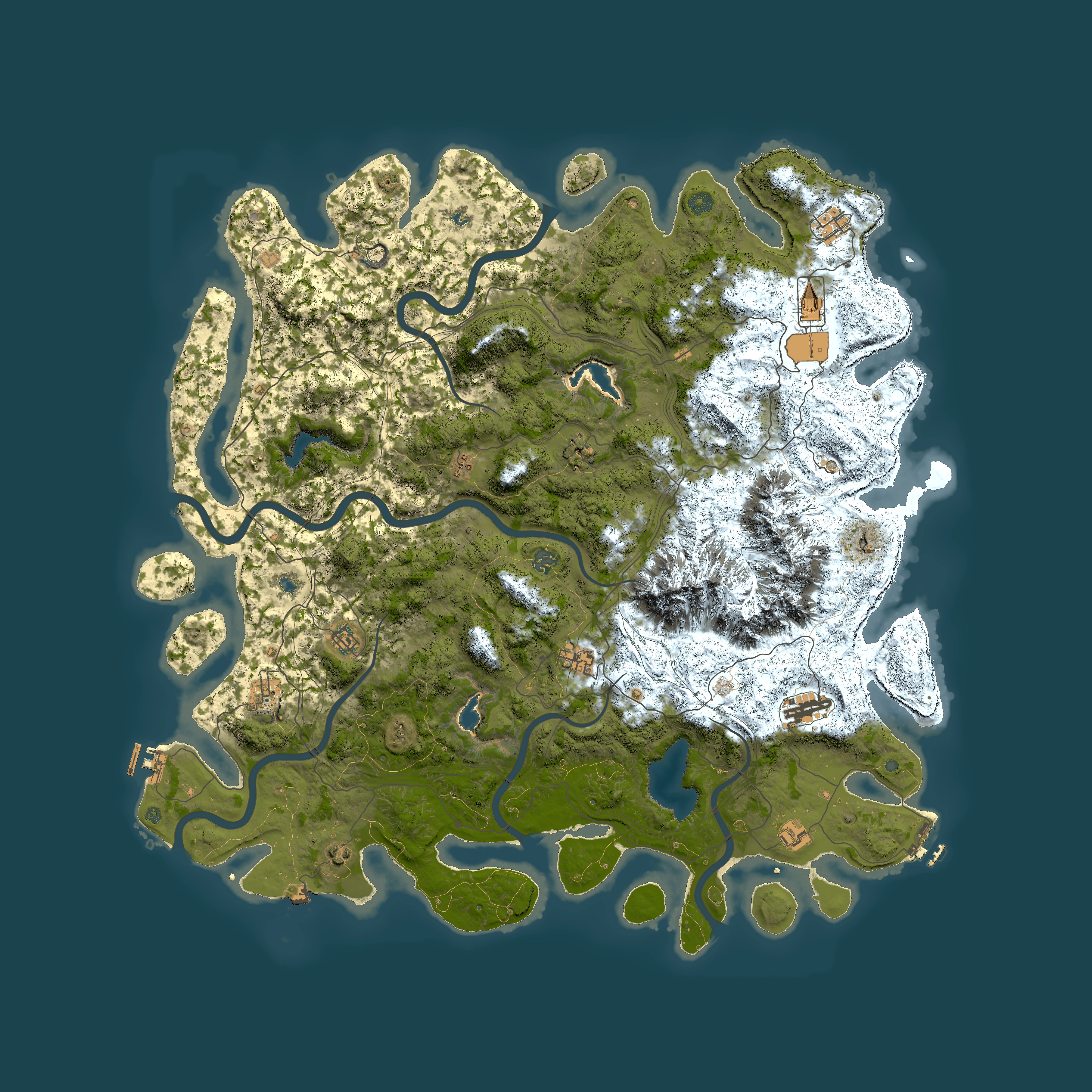 Full top-down render of Rust map seed 152477270, 5450x5450m