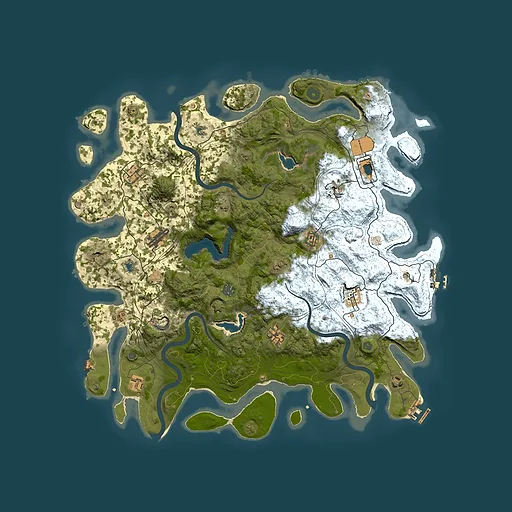 Rust map seed 1357961851, 4650x4650m top-down preview