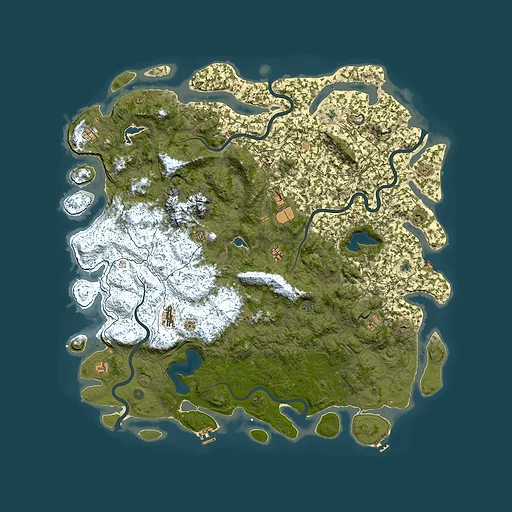 Rust map seed 871872233, 6000x6000m top-down preview