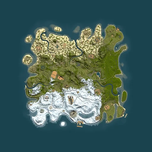 Rust map seed 890145088, 4300x4300m top-down preview