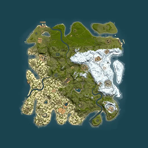 Rust map seed 1831756873, 4200x4200m top-down preview