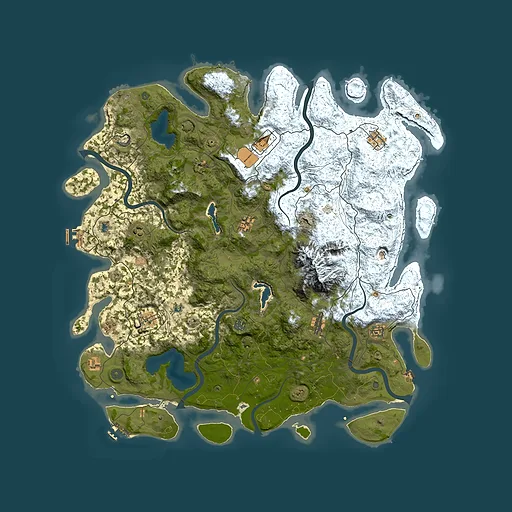 Rust map seed 1116467943, 5200x5200m top-down preview