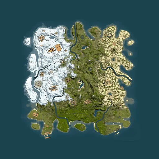 Rust map seed 1084003321, 4550x4550m top-down preview