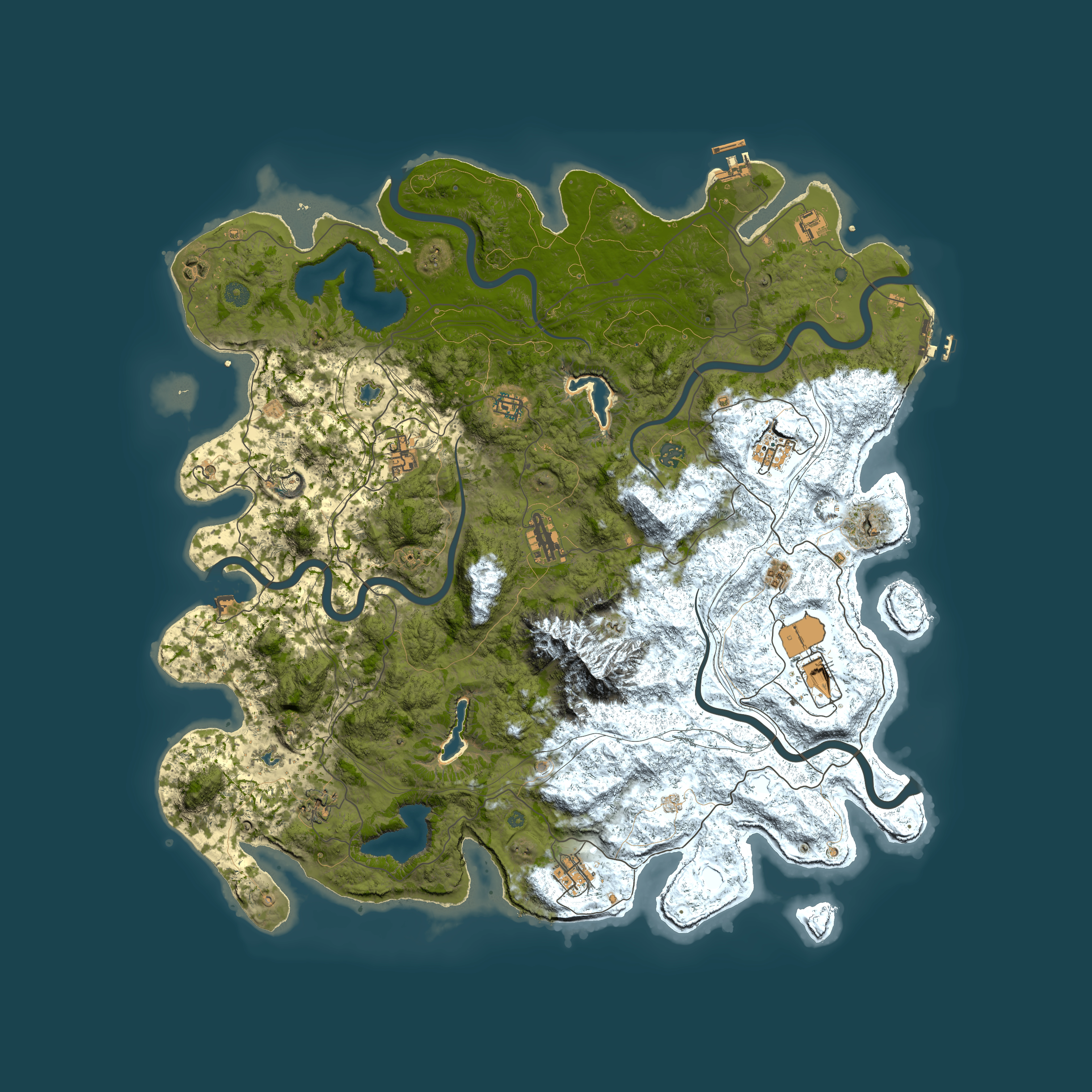 Full top-down render of Rust map seed 920624769, 5150x5150m