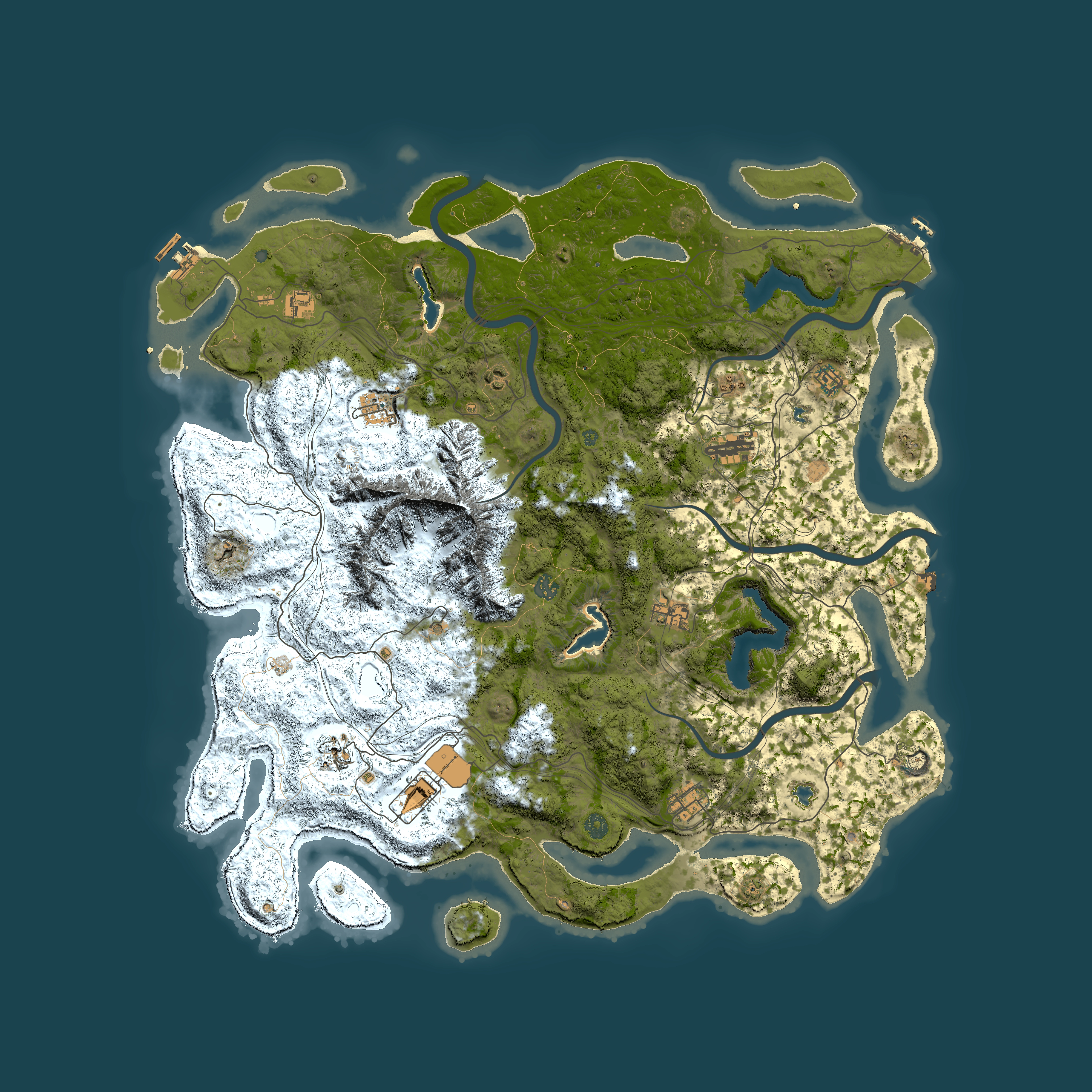 Full top-down render of Rust map seed 2039407233, 5250x5250m